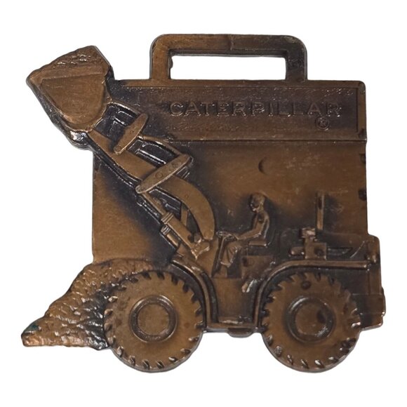CAT Caterpillar Watch Fob Tractor Loader Copper Gibbs-Cook Des Moines Iowa - Picture 2 of 9